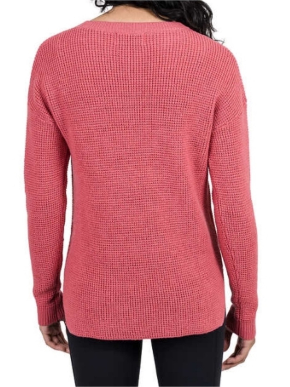 Merino Wool Blend Kersh Waffle Knit Sweater Crewneck Size Large Fall Winter - Picture 3 of 11